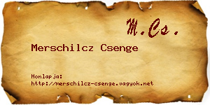 Merschilcz Csenge névjegykártya